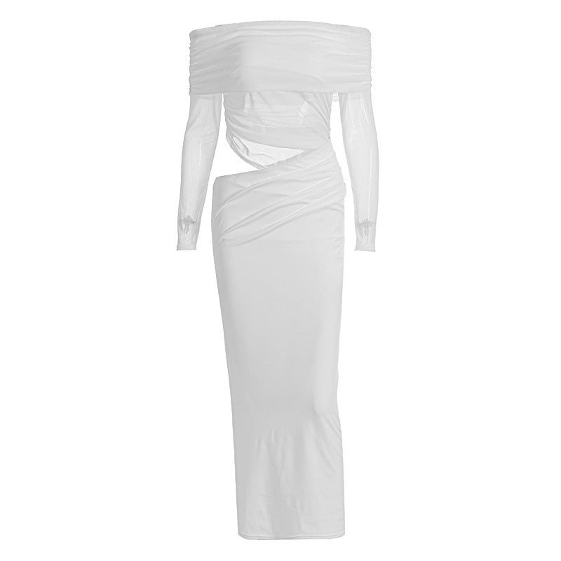 Seamless, Figure-flattering Tube Top Long-sleeve Dress