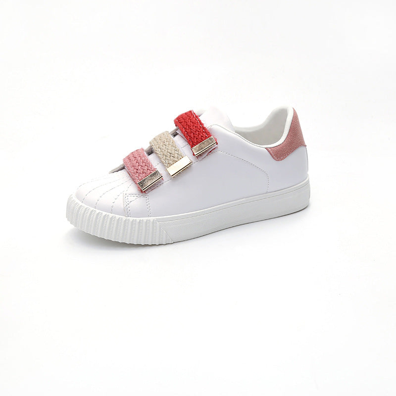 The autumn new all-match Velcro white shoes sports shoes casual shoes tide Korean students 661