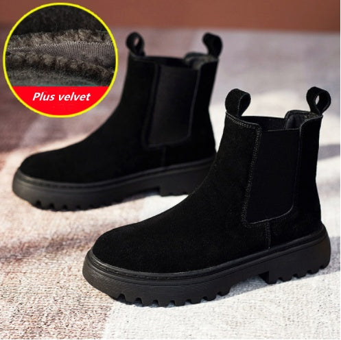 New Martin Boots Women's British Style Frosted Leather Women's
