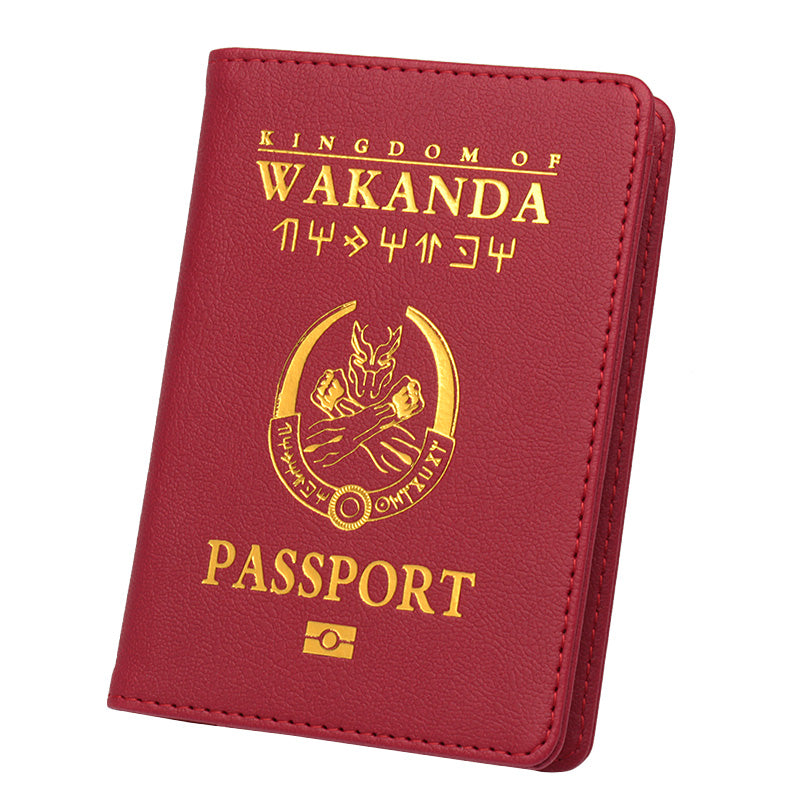 PU leather passport book ticket holder storage bag