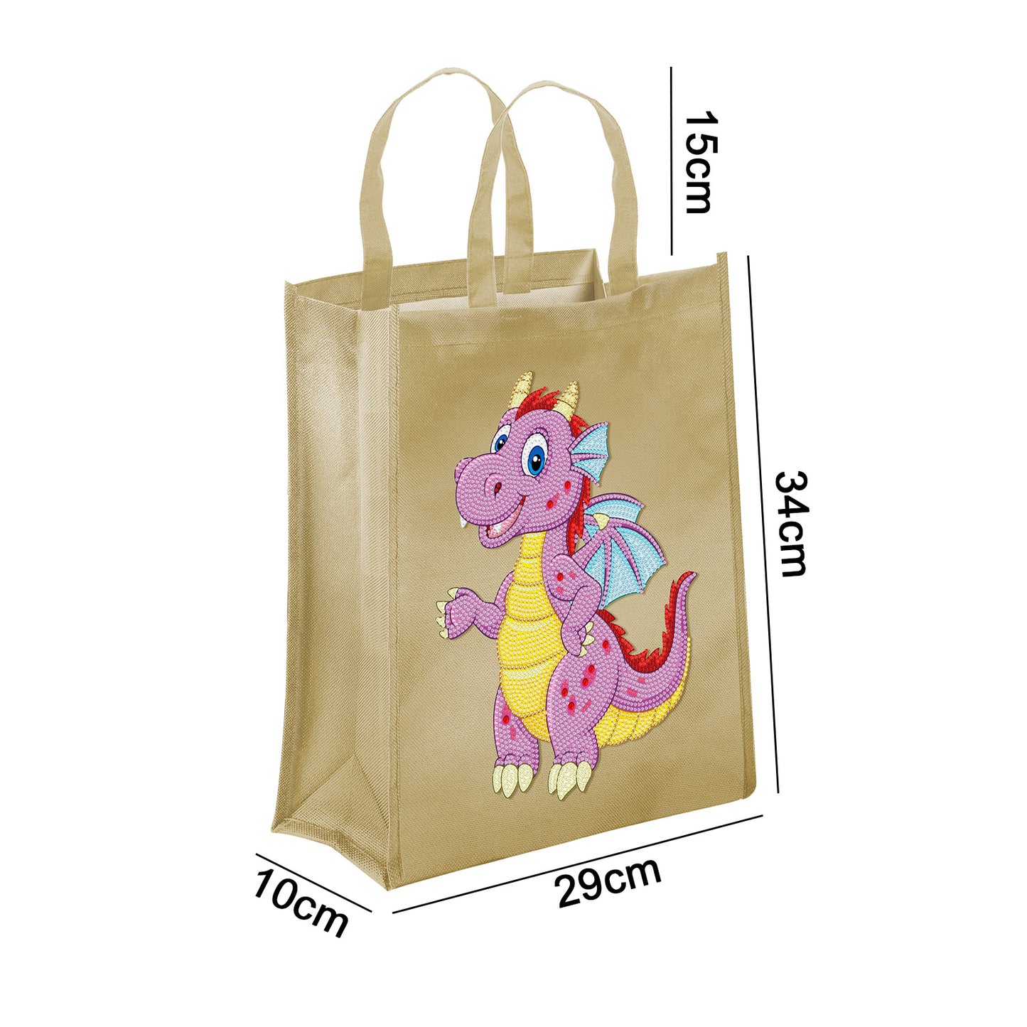 Diy Point Drill 5D Animal Flower Oxford Tote Bag