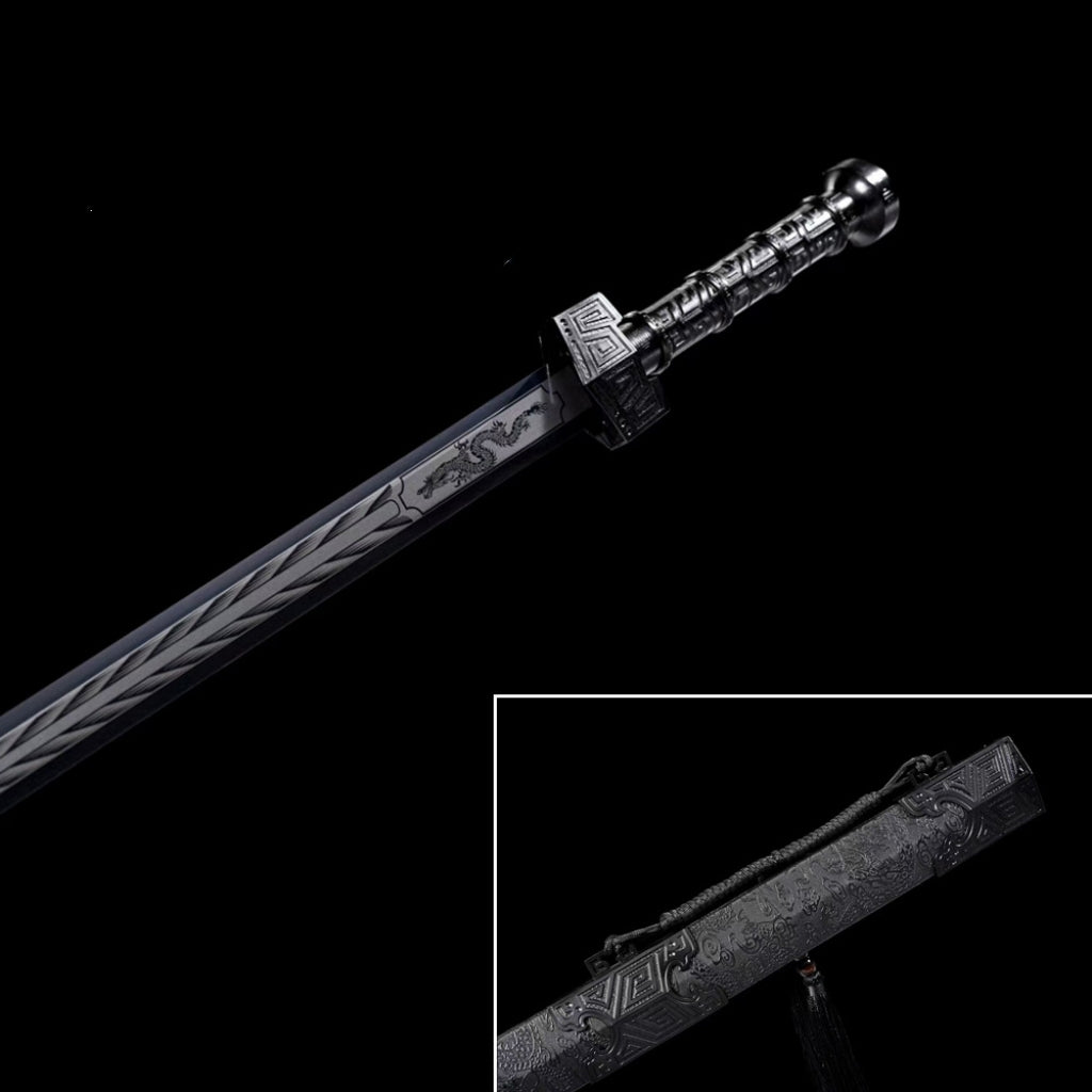 King Of Qin Sword Tang Heng Dao, Xiu Chun Dao Embroidered Spring Saber & Integrated Swords High Manganese Steel Blades, Unsharpened Cold Weapons For Self Defense