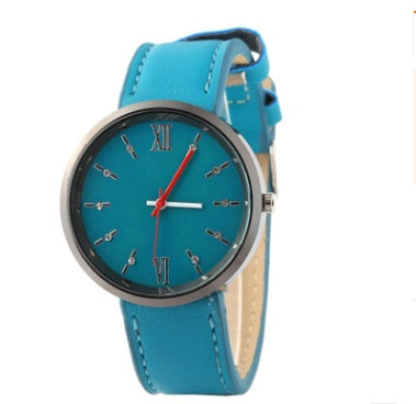 Belt watch men's business watch European version diamond-studded simple scale men's watch