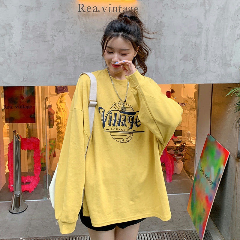 Fashion Letter Printed Loose Top