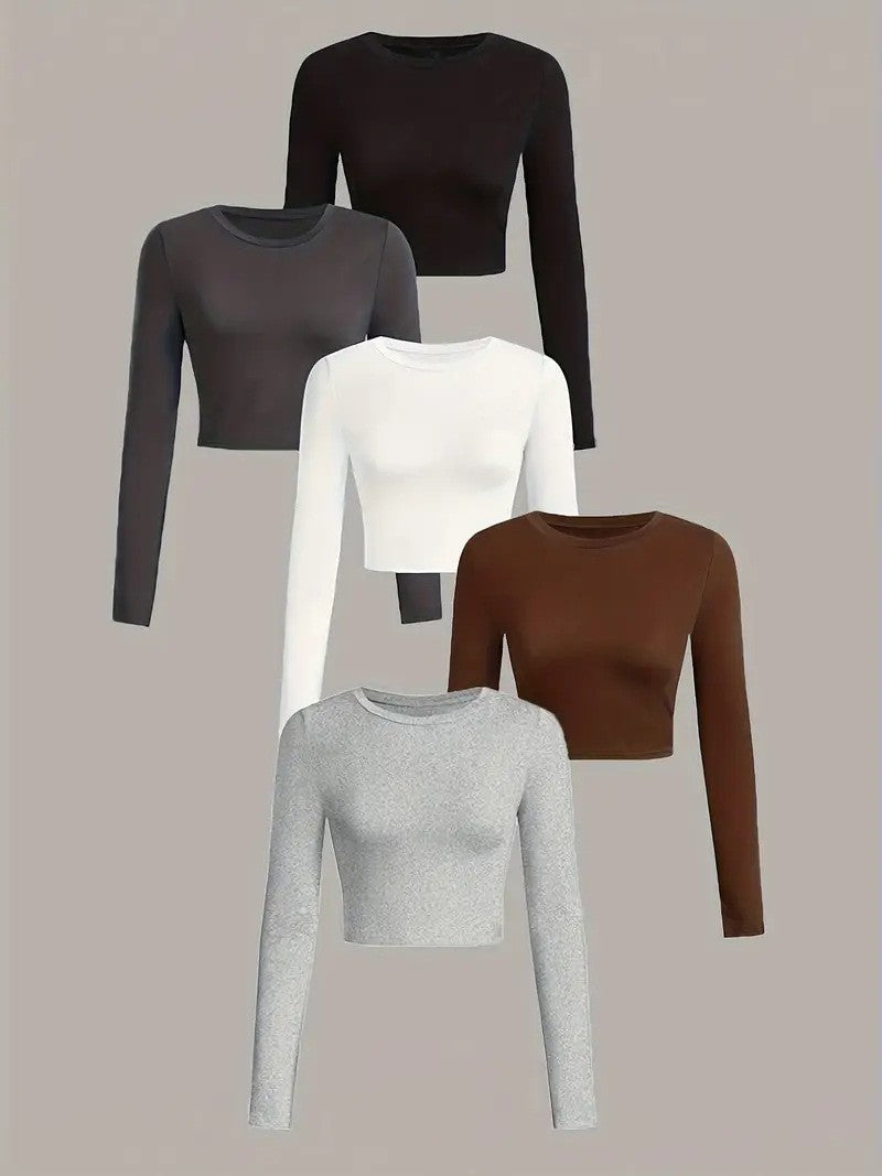 New Springsummer Long-sleeve Top Stylish And Slim-fit