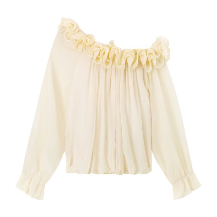 Gentle Off-shoulder Long-sleeve Blouse For Women