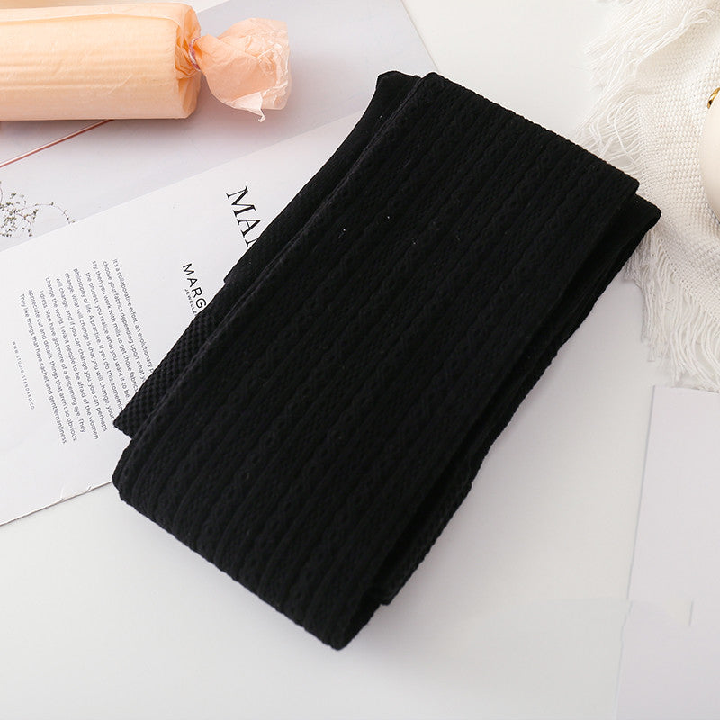 Japanese JK White Tights Autumn And Winter Thickened Oat Color