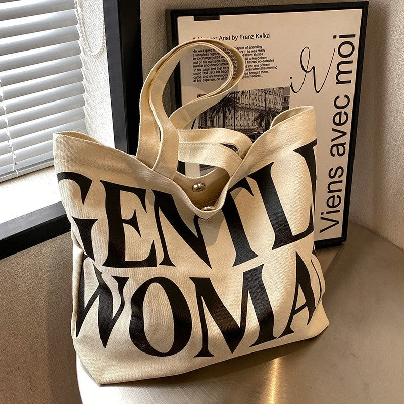 Letter Printing Simple Portable Shoulder Bag