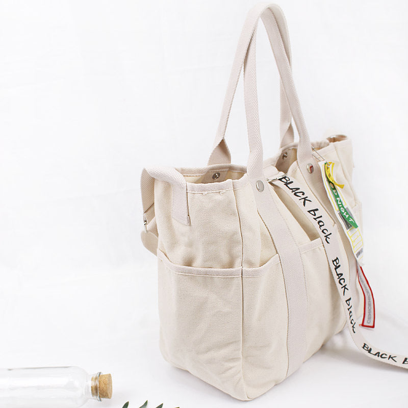 Korean art leisure canvas bag all-match multifunctional single shoulder bag hand bag handbag simple fashion