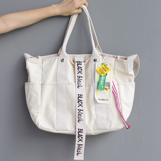 Korean art leisure canvas bag all-match multifunctional single shoulder bag hand bag handbag simple fashion
