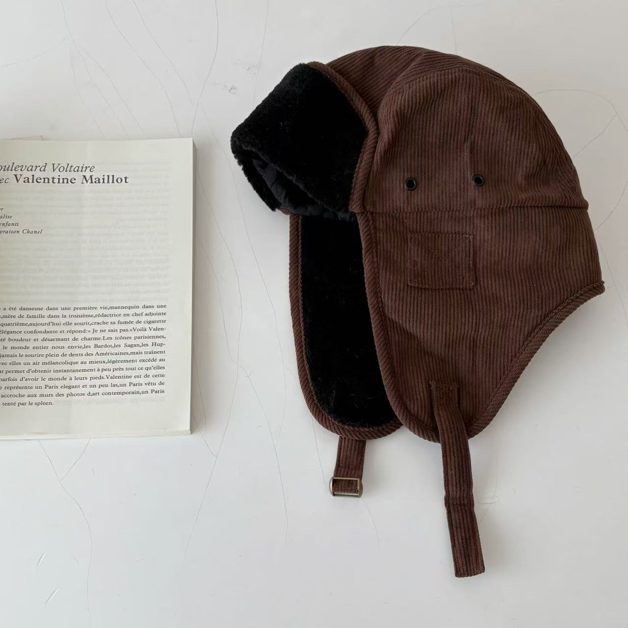 Fashion Personality Corduroy Earmuffs Hat Women