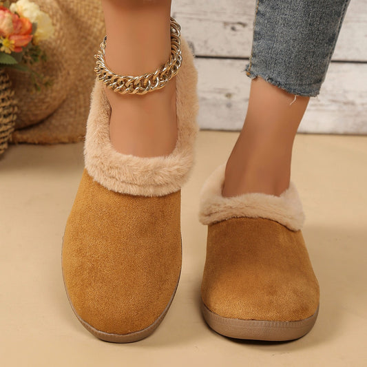 Fur Mouth Thick Bottom Short Snow Boots