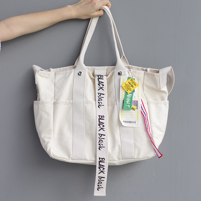 Korean art leisure canvas bag all-match multifunctional single shoulder bag hand bag handbag simple fashion