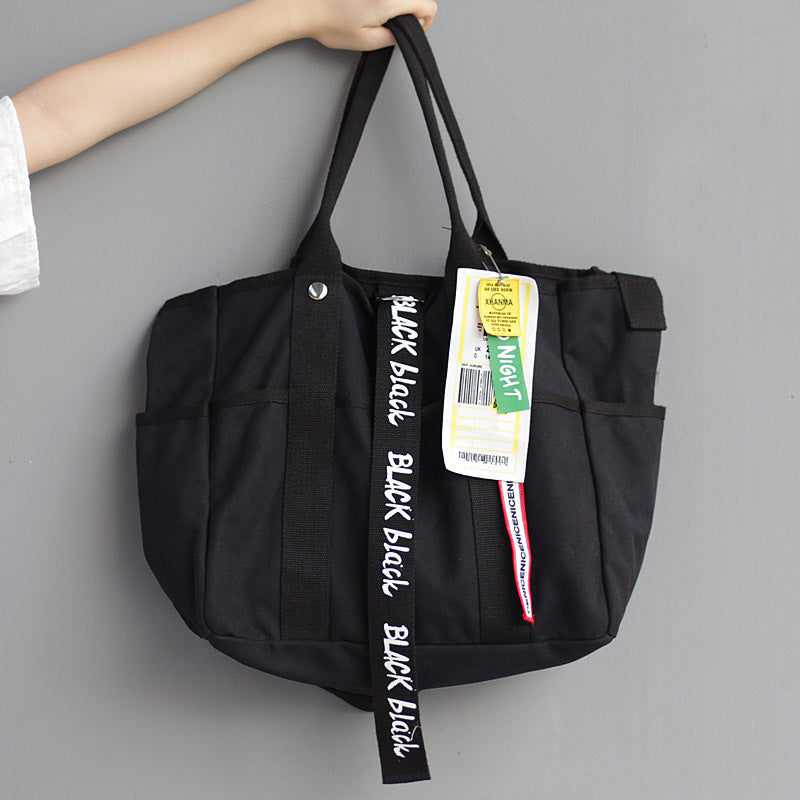 Korean art leisure canvas bag all-match multifunctional single shoulder bag hand bag handbag simple fashion