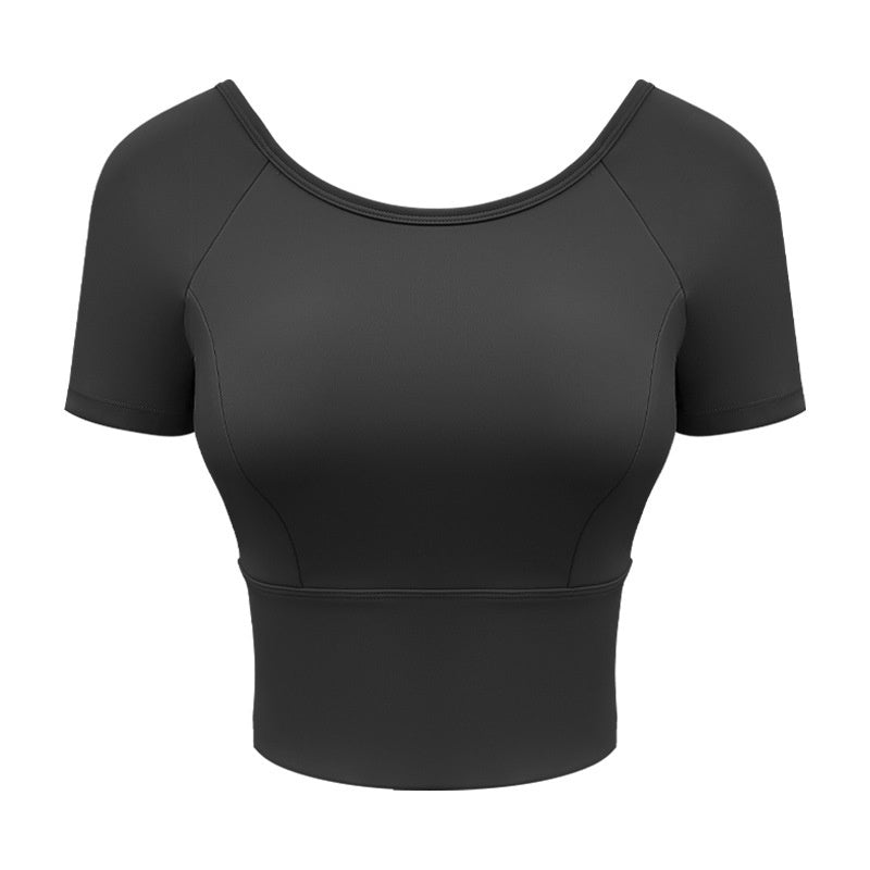 New Fitness Cross Beauty Back Integrated Chest Pad Sports Outdoor Top