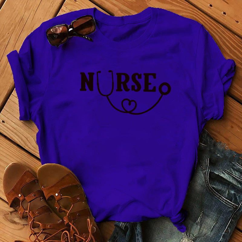 Women's Christmas Animal Flower Short Sleeve