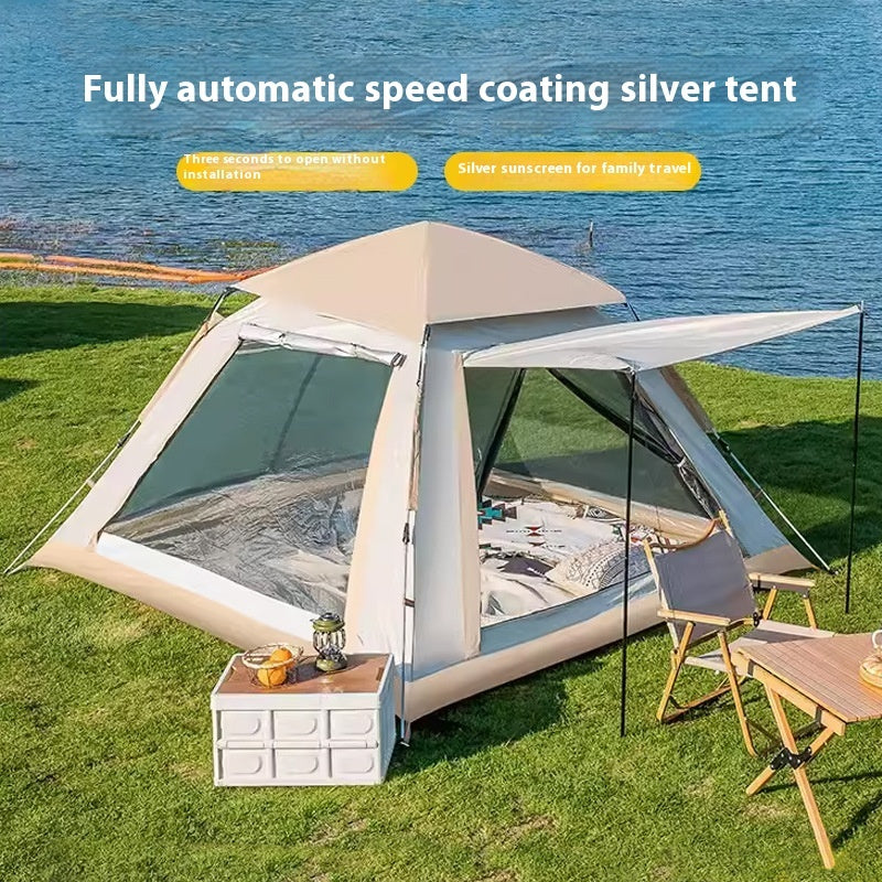 Automatisk udendørsudstyr, solbeskyttelse, regntæt campingudstyr, bærbart, byggefrit