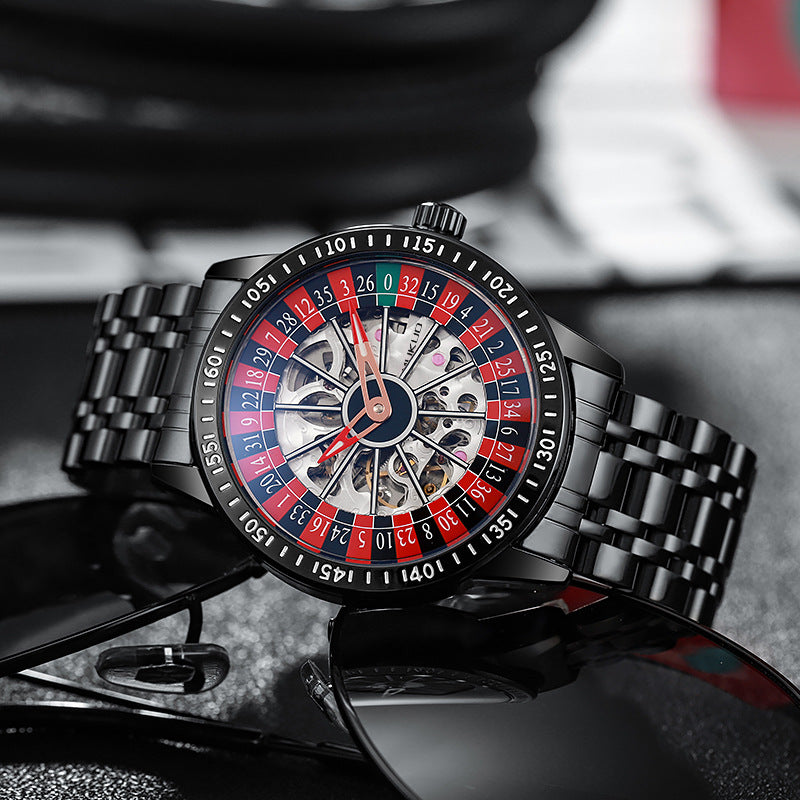 Waterproof Luminous Gambling Plate Men's Automatic Mechanical Watch