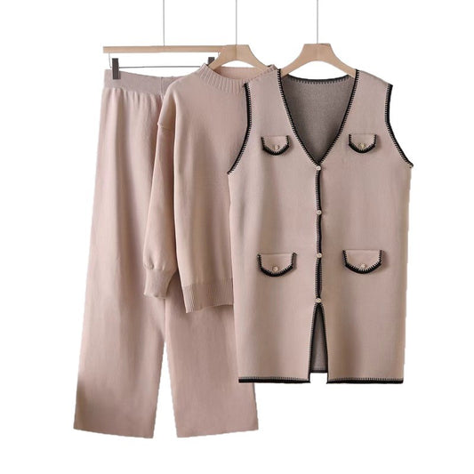 French-style Waistcoat Jacket Knitted Vest