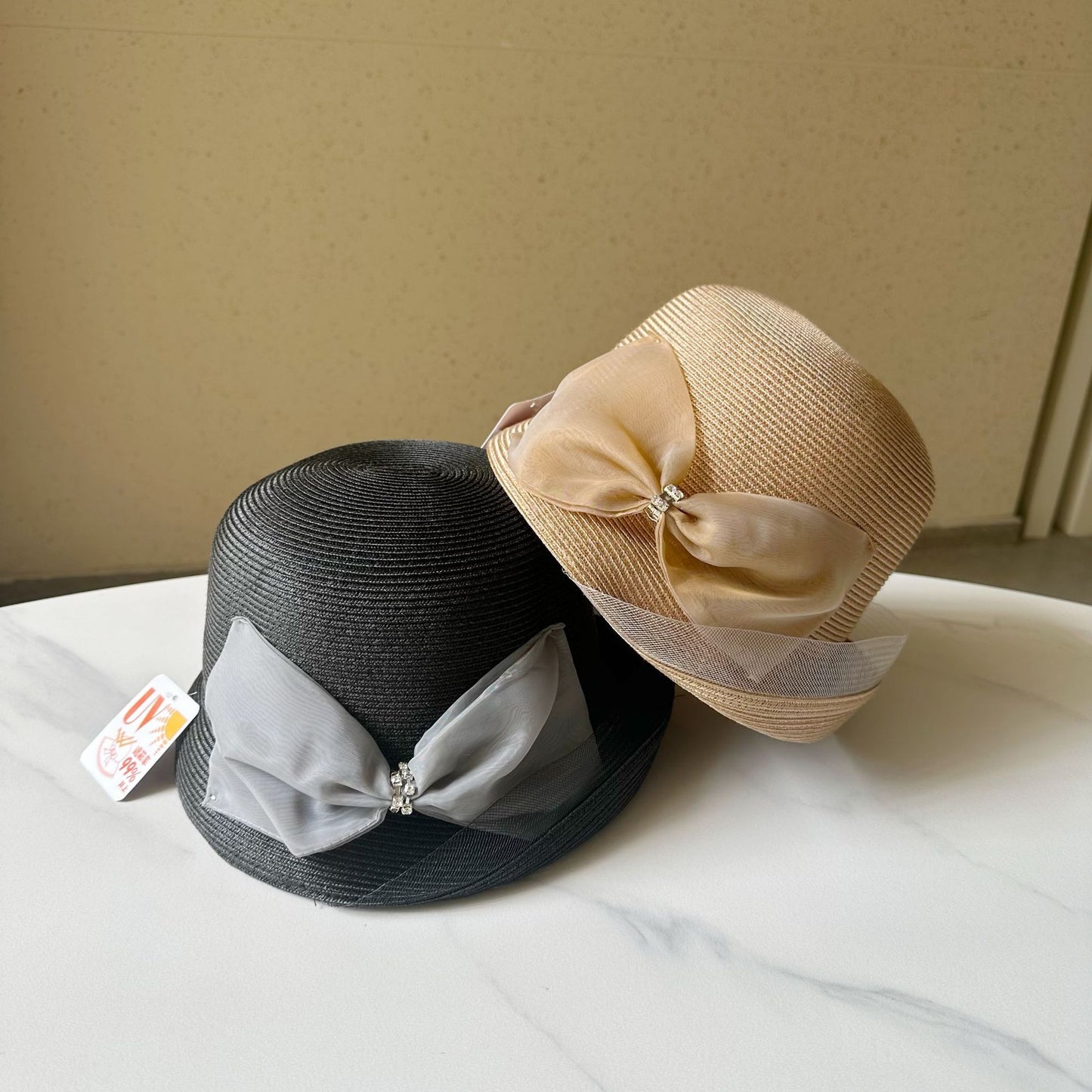 Weave Vintage Bucket Hat Small Brim Women's Straw Hat