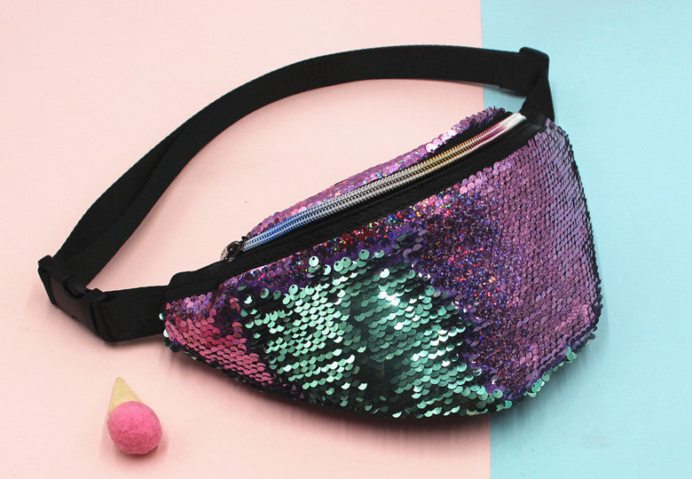 Women's Waist Bag Mermaid Sequined Waist Bag