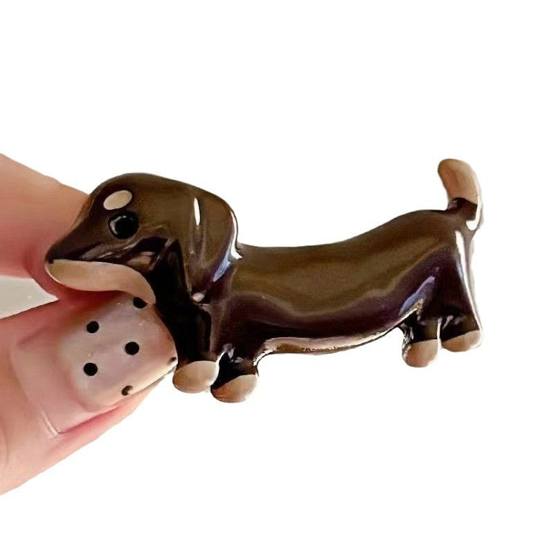 Loose, Delicate And Cute Dachshund Dog Barrettes High-grade And Interesting