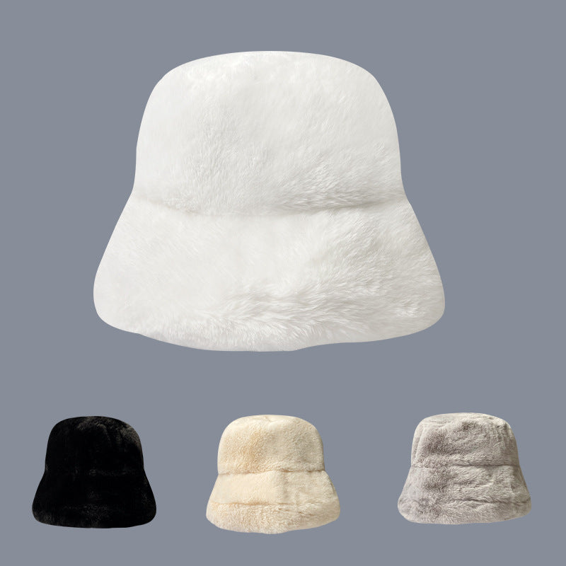 Women's All-match Cold Protection Warm Fisherman Hat Plush Basin Hat