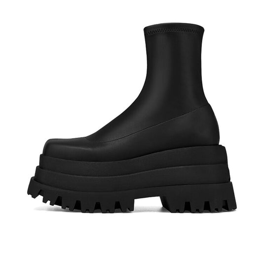Autumn And Winter New Street Style Thick Soled Women's Boots