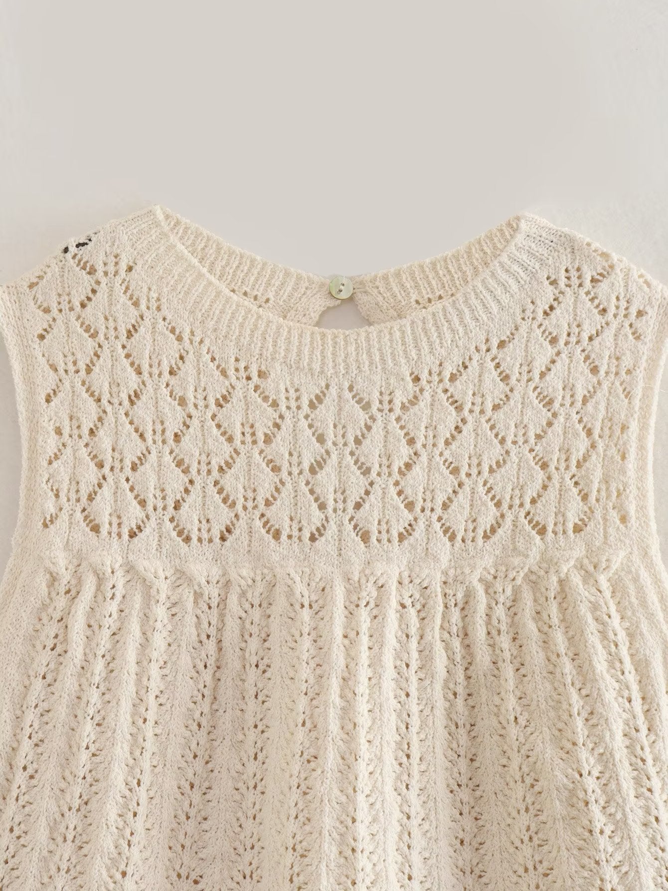 Women's Fashionable Jacquard Mesh Knitted Top Mini Skirt