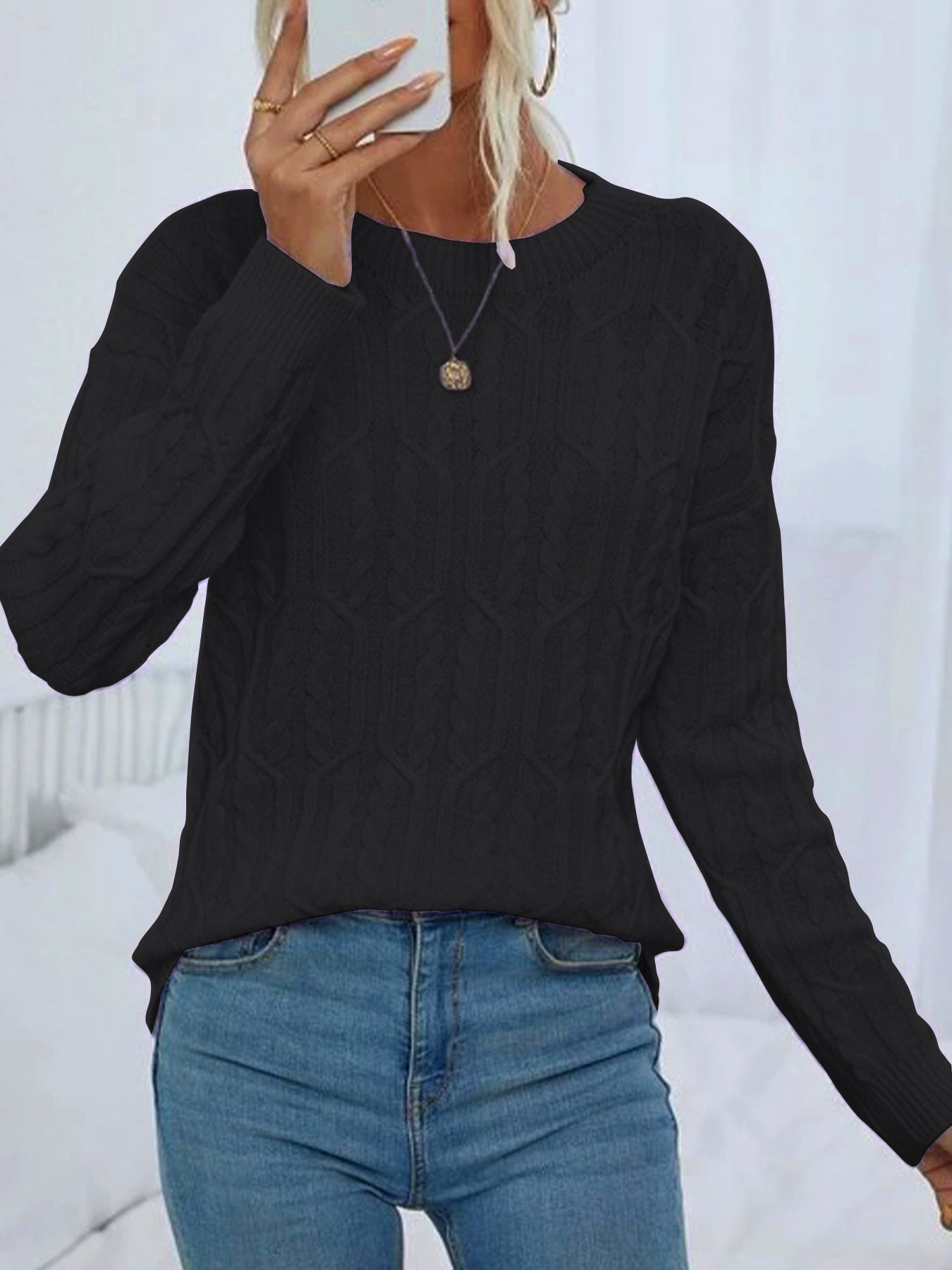 Idle Style Solid Color Sweater Women's Autumn And Winter Soft Glutinous