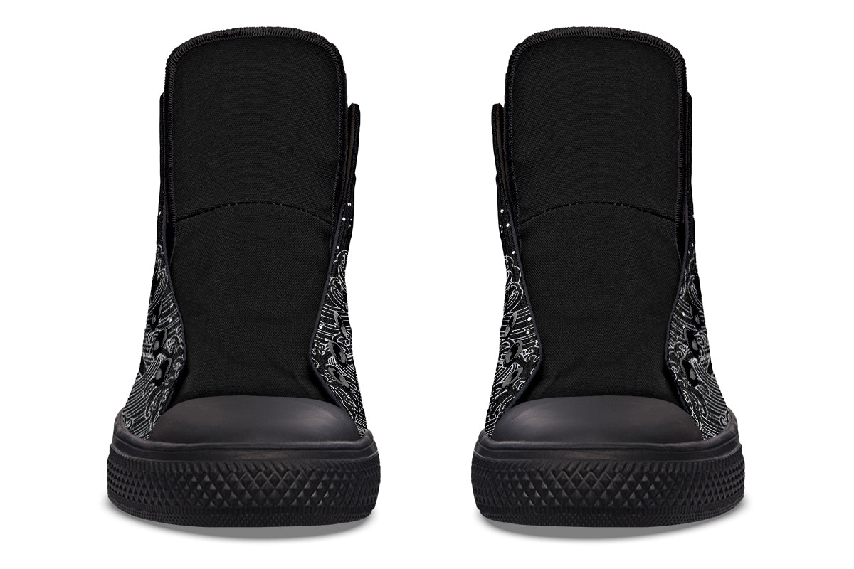 Printed Couple High-top Canvas Shoes