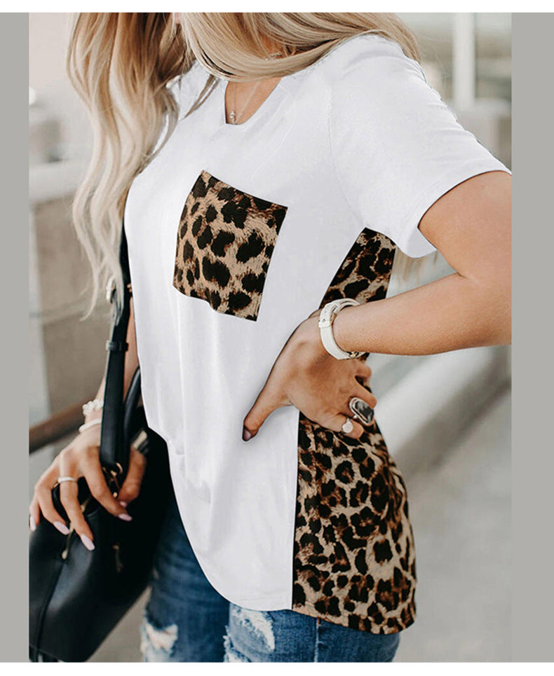 Loose Leopard Print Knitted Women's Top