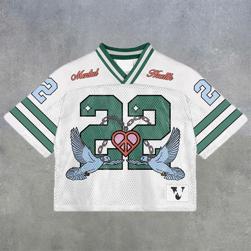 Retro trøje til mænd og kvinder, løs V-hals, sportst-shirt, ét stykke, dropshipping