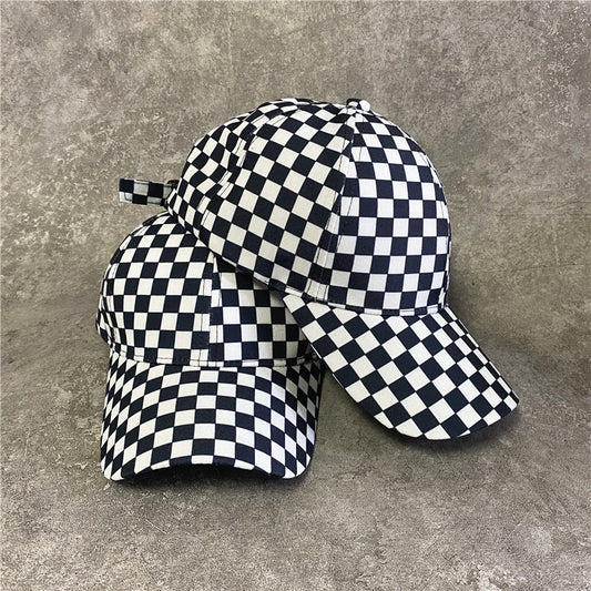 Men's And Women's Fashion Checkerboard Hat