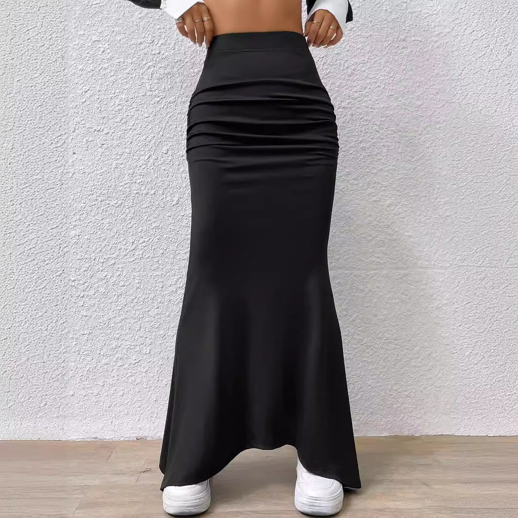 New Skirt Knitted Solid Color Fishtail