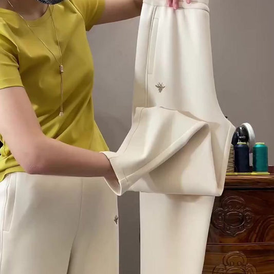 Women's High-end Fashion Draping Slim Fit Slimming Slim Fit High Waist High Elastic Casual Pants