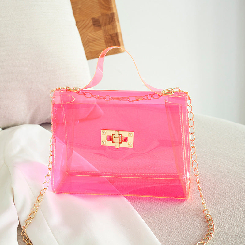 Korean Style Fashion Mini Transparent Crossbody Small Square Bag