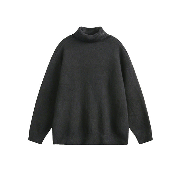 Ny efterårs- og vinterrullekravestriktrøje til mænd i japansk vintage-stil