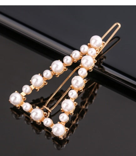 Women's Geometric Frog Buckle Clip Crown Bangs