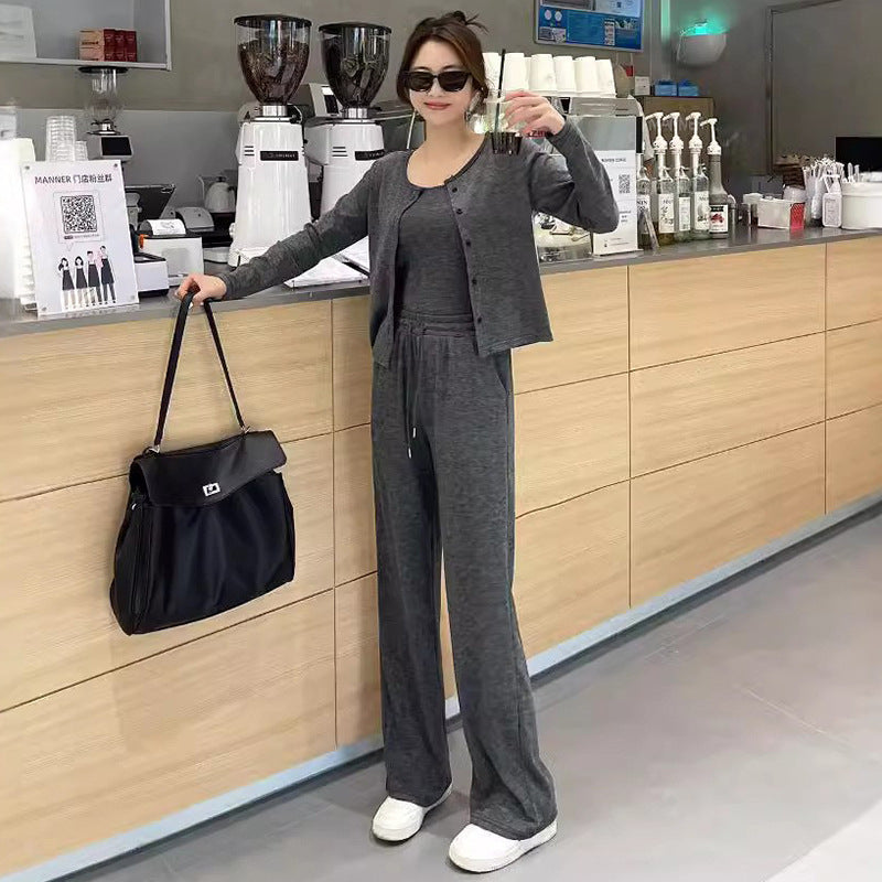 Women's Casual Sporty Springautumn Thin Cardigan Sticky Rice