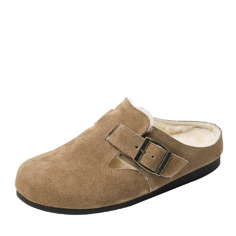 Women's Plush Winter Shoes With Genuine Leather