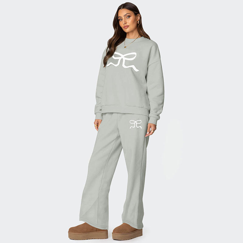 European And American Round Neck Long Sleeve Loose Thick Sweaters Women's Clothing