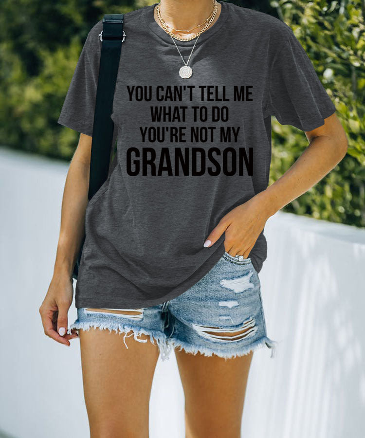 Simple Street Letter Versatile Casual T-shirt