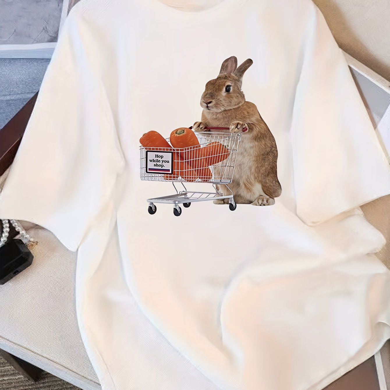 Womens Slimming Printed Three-Quarter Sleeve Top