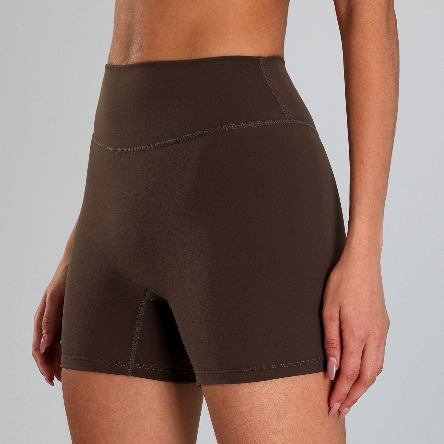Nude Feel Quick-drying Breathable Yoga Shorts Belly Contracting Fitness Pants