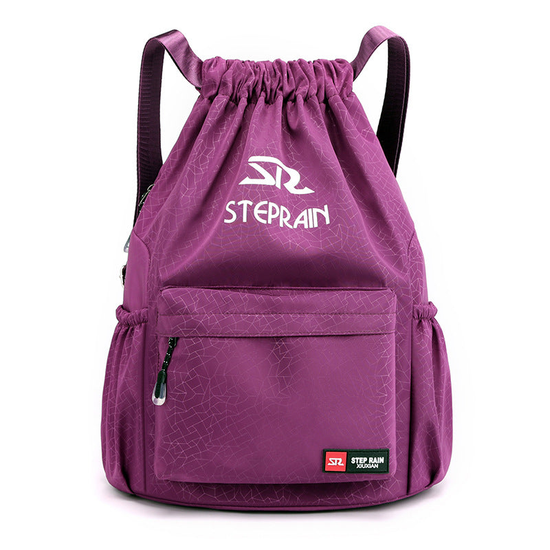 Drawstring Solid Color Simple Drawstring Lightweight Double-shoulder Backpack