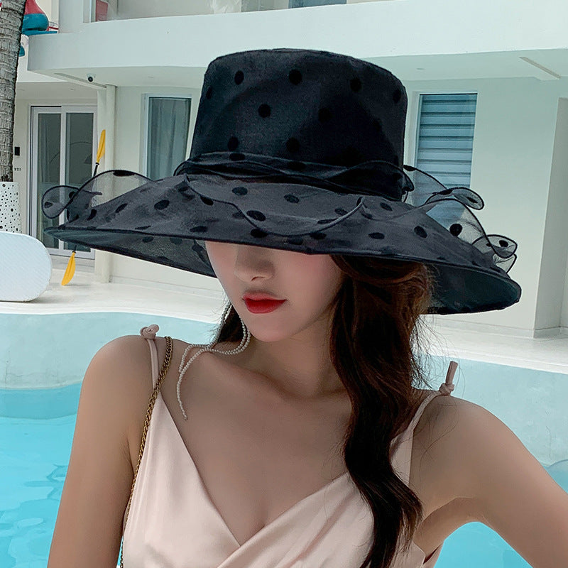 New Style Women's Lace Folding Sun Hat