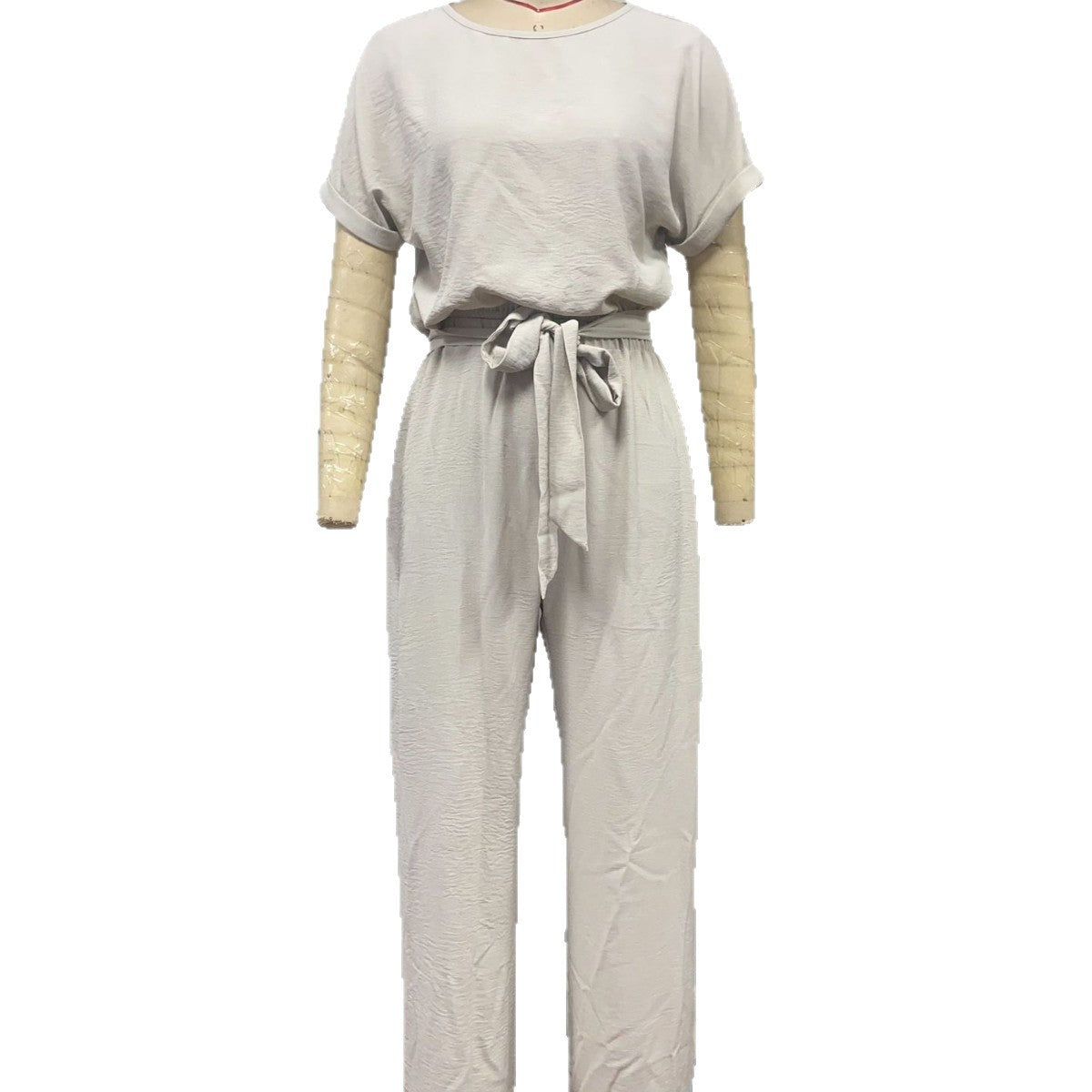 Womens High-waisted Wide-leg Pants And Top Set