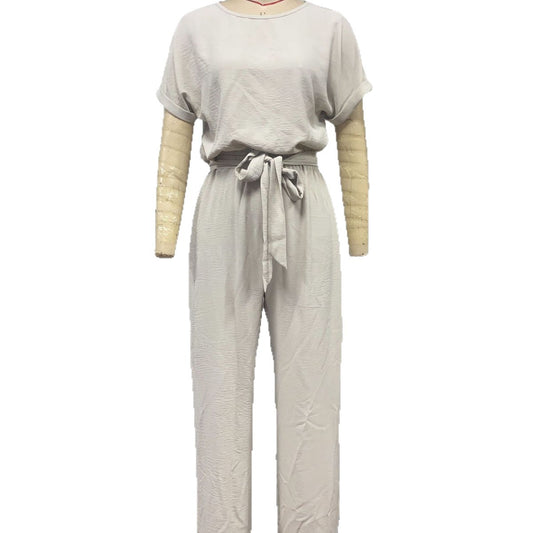 Womens High-waisted Wide-leg Pants And Top Set