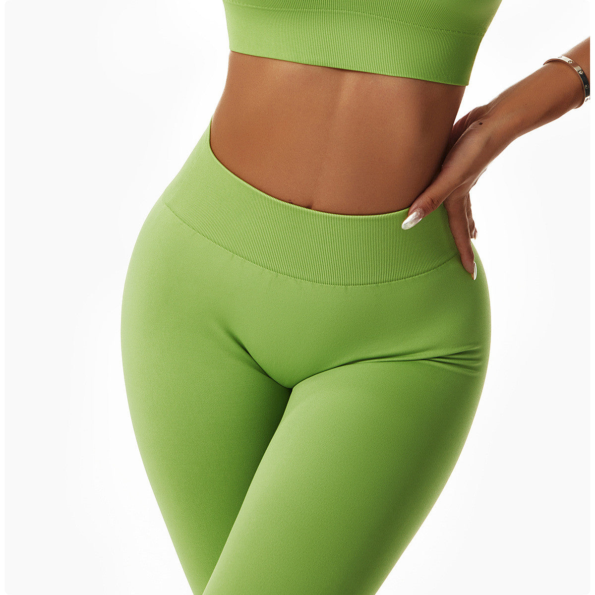 High Waist Abdomen Shrinking And Hip Lifting Fitness Stretch Outwear Tight Running Pants Women